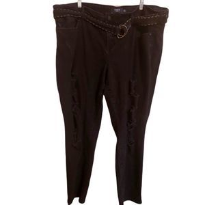 TORRID Denim Black Distressed Jeans